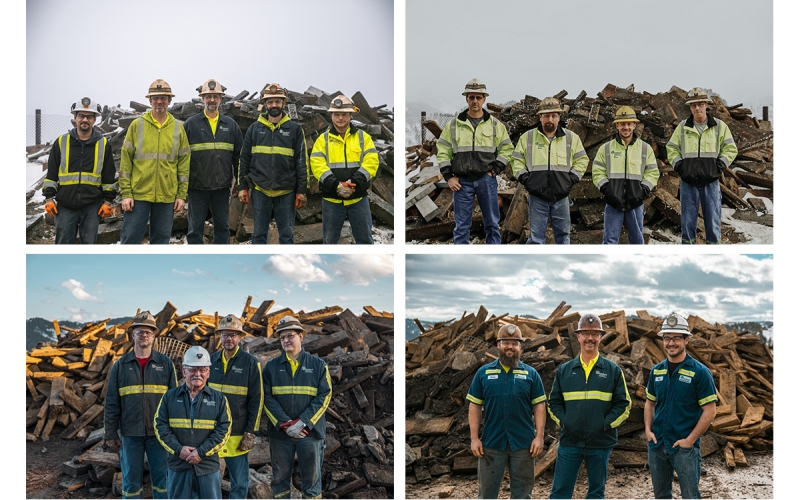 A collage of photos show the crews involved in top-down maintenance