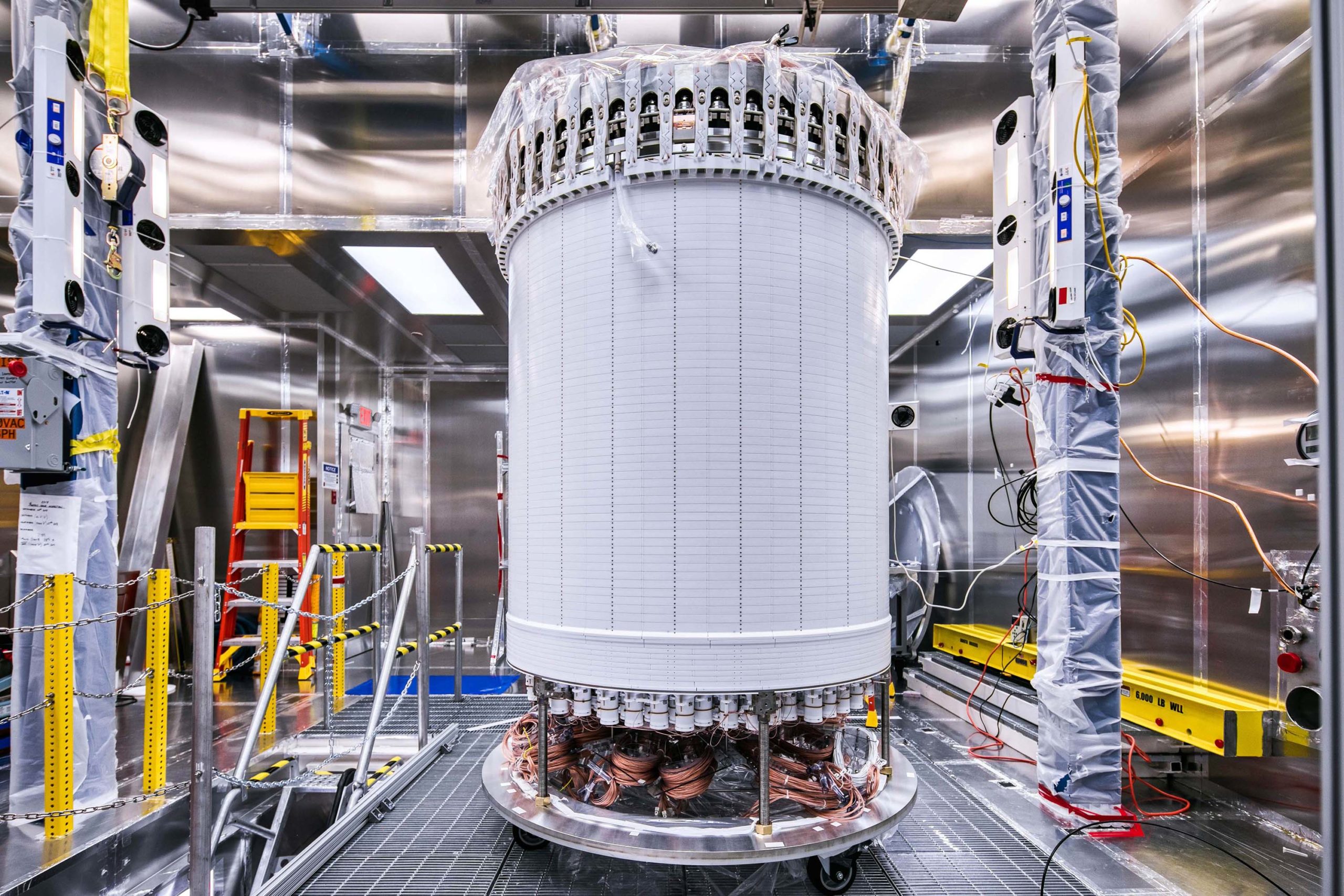 The LZ central detector in the clean room