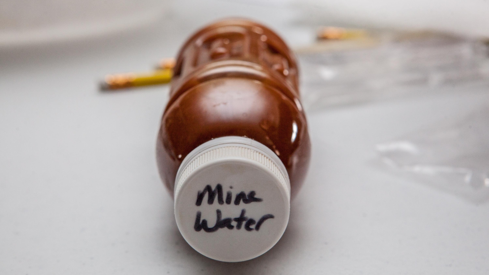 Mine water in a bottle