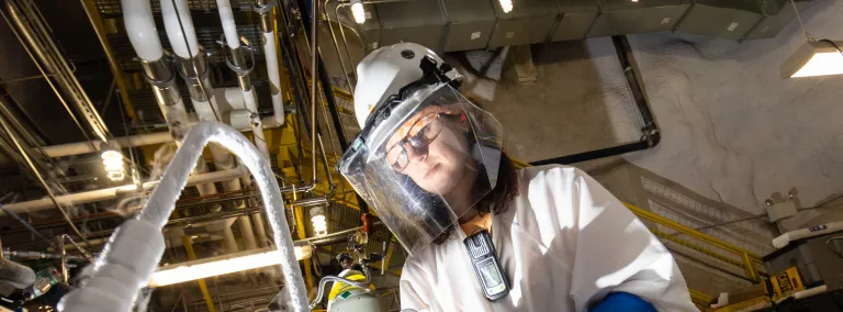 Olivia Valentino, a second-year Ph.D. student studying particle physics at Imperial College London, is among the visiting graduate students at SURF who is working on LUX ZEPLIN (LZ), the leading dark matter experiment on the planet.  