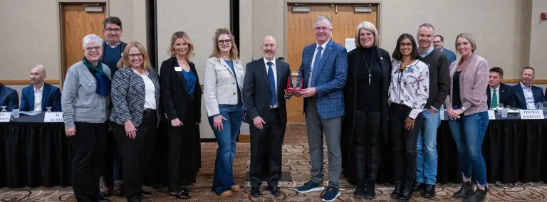 Group from SURF gathered for the SEDC 2025 awards presentation. 