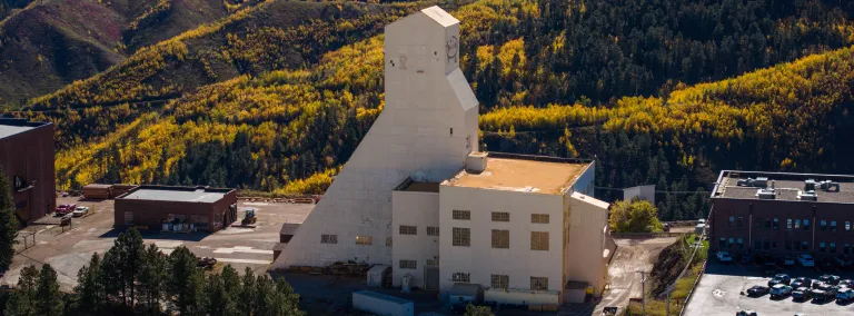 The Yates Headframe at SURF taken in the fall colors 