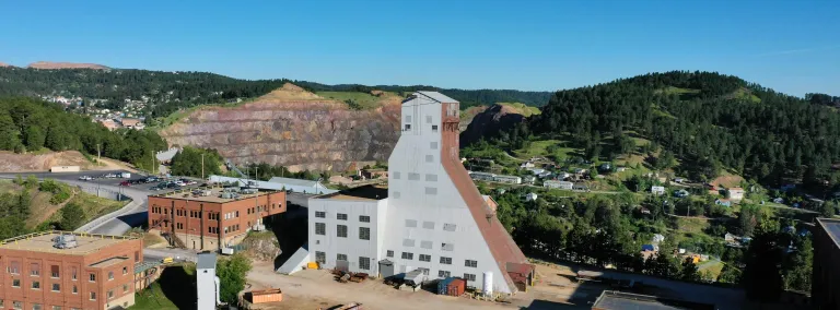 Yates Headframe via drone 