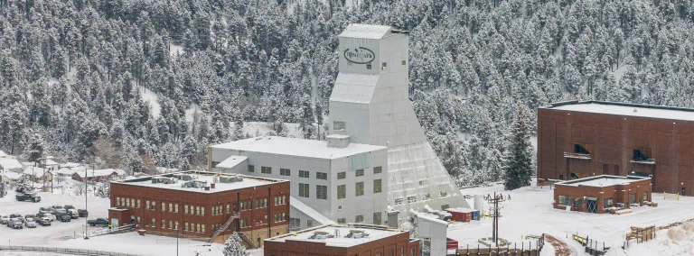 A photo of the Yates Campus at SURF in the snow 