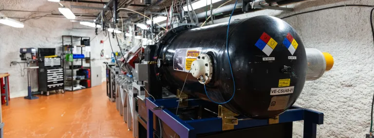 CASPAR particle accelerator on the 4850 Level of SURF