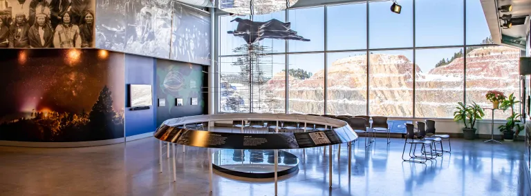 Sanford Lab Homestake Visitor Center exhibit hall