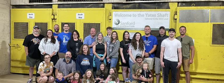 Nearly two dozen members of the Stratton family at Stratton Station