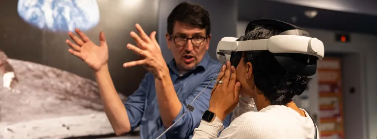 man talking about virtual reality