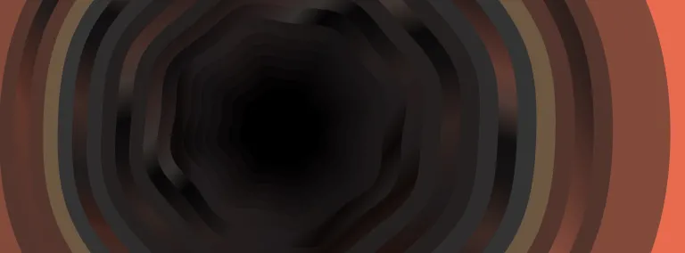 Looking down a bore hole.