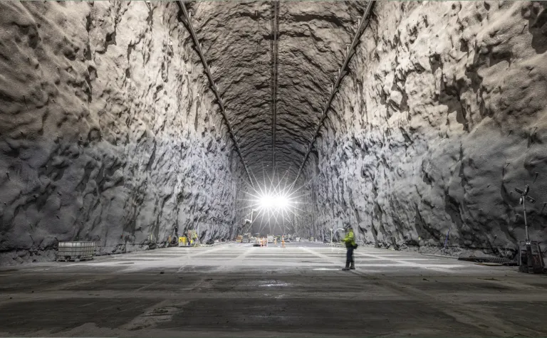 Massive cavern excavated for Neutrino experiment