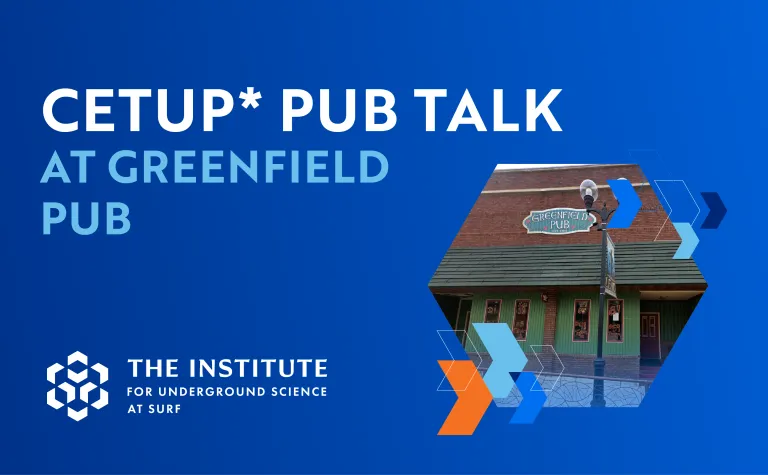 cthe letters CETUP* Pub Talk at Greenfield Pub with The Institute logo and a photo of the street view of the pub.  