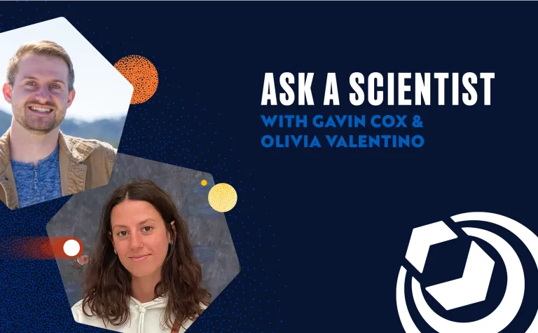 A banner for this ask a scientist event with photos and names