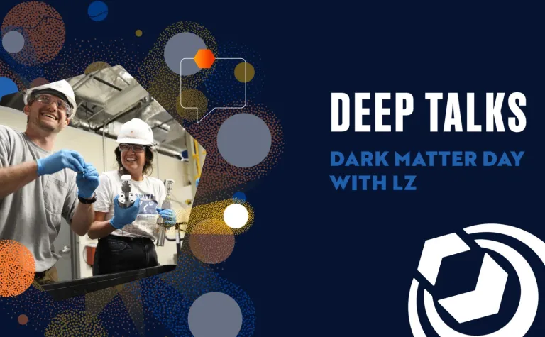 a Dark matter Day Flyer showing Dark Matter researchers at work