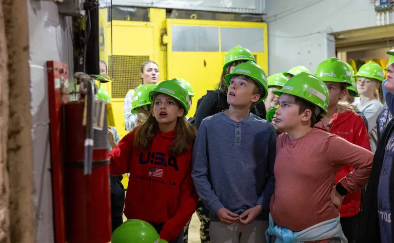 Students marvel in wonder during a field trip on the Yates Ramp at SURF