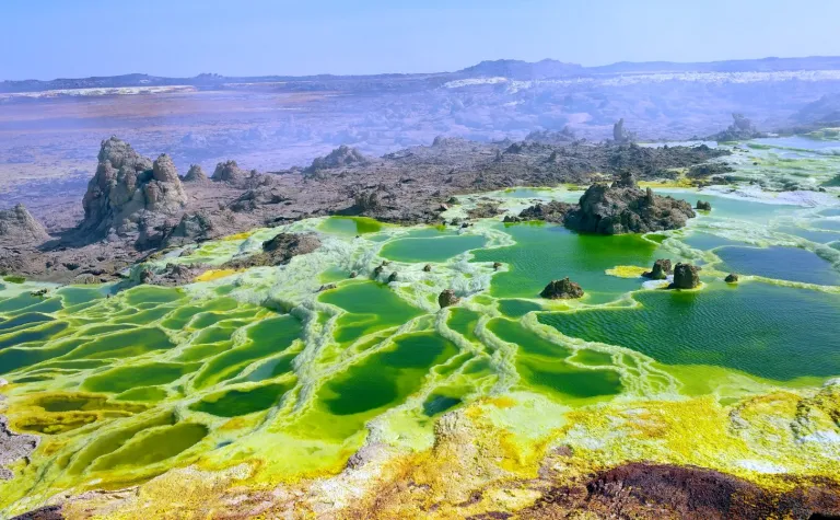 Hydrothermal pool in the Dallol hot springs, Danakil Depression