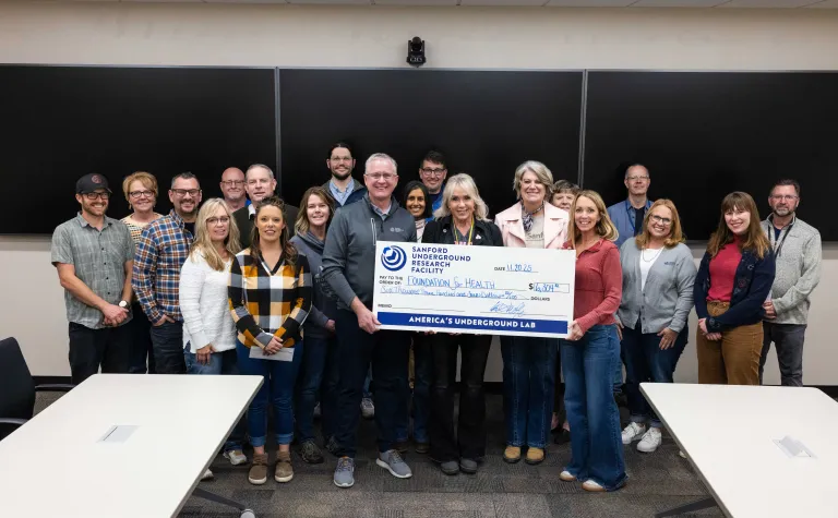 Group photo during the 2025 Breast Cancer Awareness Fundraiser Check presentation 