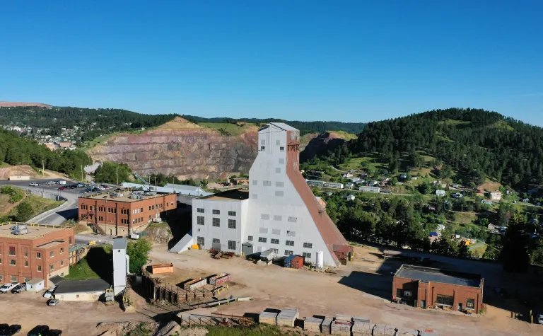 Yates Headframe via drone 