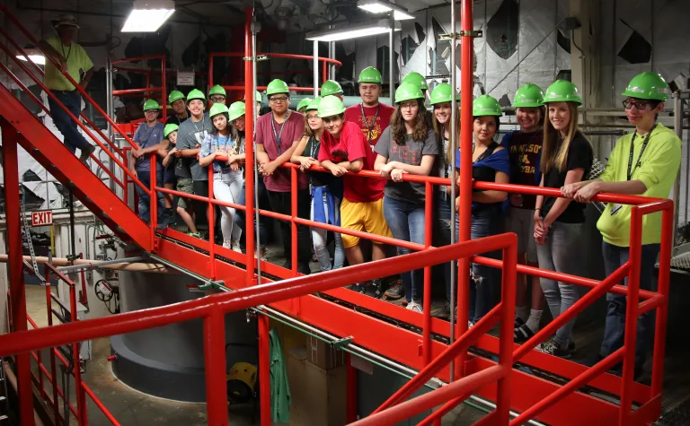 Green Chemistry Camp tour the WWTP at Sanford Lab.