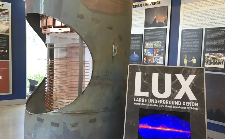LUX on display at Visitor Center in Lead