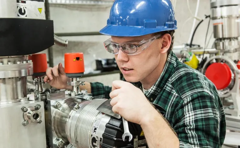 As a physics student at SD Mines, Thomas Kadlecek worked on assembling the CASPAR detector.