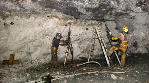 Excavators transitioning the old cavern to get it ready for a new science experiment