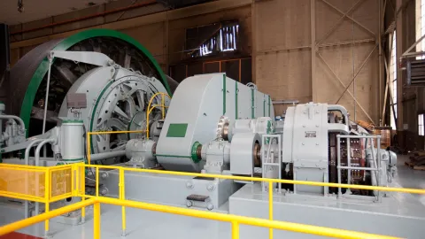 Large motors that move the cages.