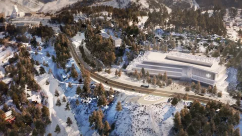 artist rendering of the institute for underground science at SURF