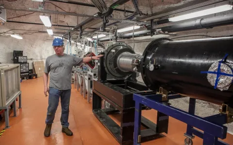 man standing near accelerator