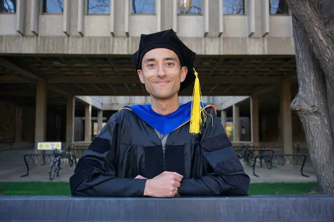 Dakota Simpson on the occasion of his doctoral graduation in electrical engineering at University of Colorado Boulder. 