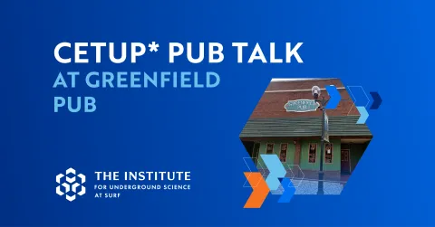 cthe letters CETUP* Pub Talk at Greenfield Pub with The Institute logo and a photo of the street view of the pub.  