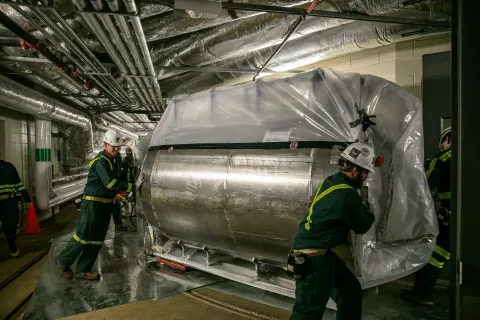 Engineers move components for LZ underground