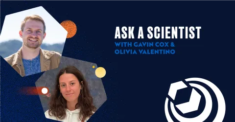 A banner for this ask a scientist event with photos and names