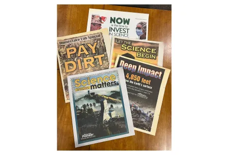A set of newspaper special editions from the Black Hills Pioneer.
