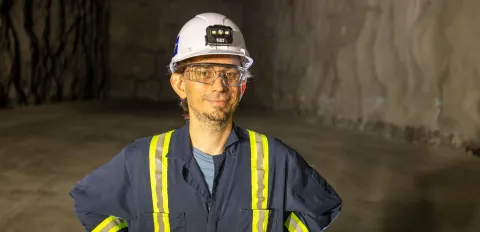 Chris Combs SURF 2025 Artist in residence underground in PPE