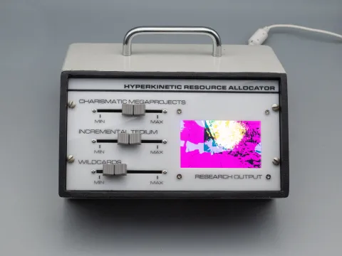 One of Chris Combs artworks - the hyperkinetic-resource-allocator