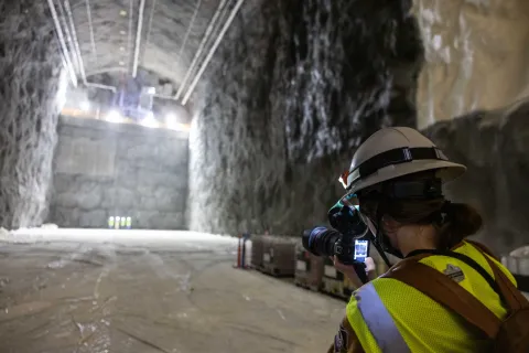Taking a photo inside DUNE