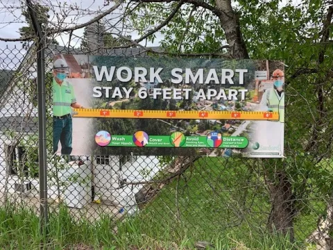 Banner near the ross screening shelter
