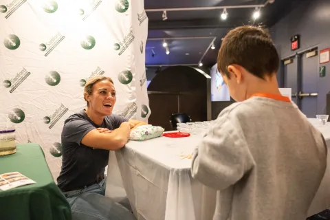 person with a child
