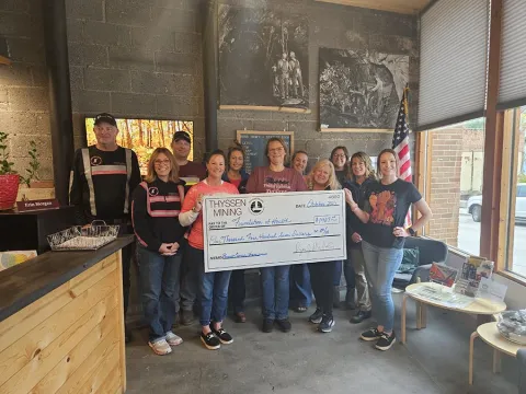 A donation from Thyssen Mining to The Foundation for Health