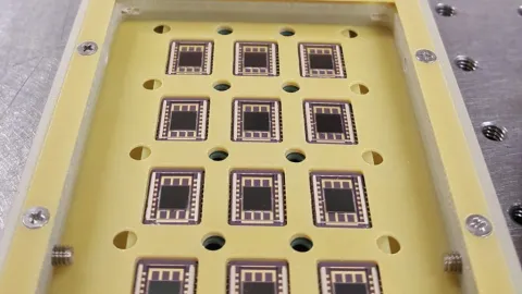 The ARAPUCA array, designed by three Brazilian universities and Fermilab, was partially produced at Colorado State University. Photo: D. Warner, Colorado State University