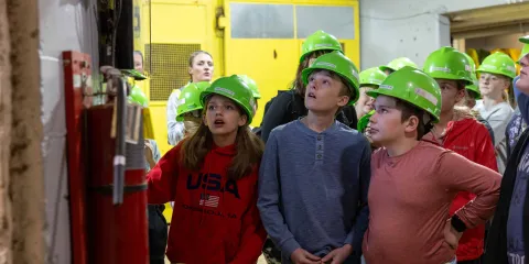 Students marvel in wonder during a field trip on the Yates Ramp at SURF