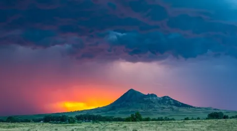 thunderstorm over Bear Butte