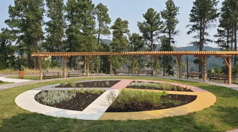 ethnobotanical garden with native plants