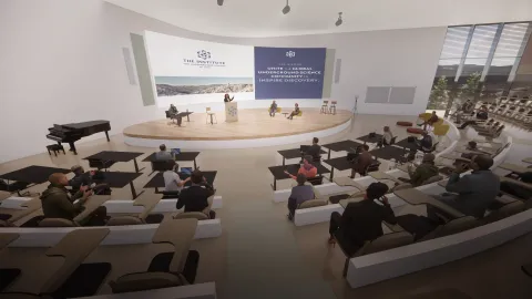 Artist rendering of an Auditorium for the Institute for Underground science at surf