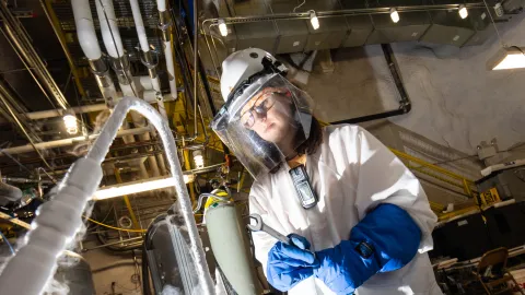 Olivia Valentino, a second-year Ph.D. student studying particle physics at Imperial College London, is among the visiting graduate students at SURF who is working on LUX ZEPLIN (LZ), the leading dark matter experiment on the planet.  