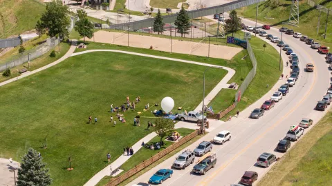 A balloon launch at Neutrino Day 2024 