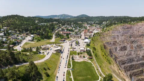 A view of the open cut in Lead on Neutrino Day 2024. 