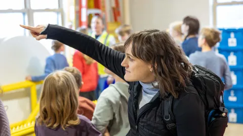 Students engage in hands-on STEM Learning during a field trip day at SURF.