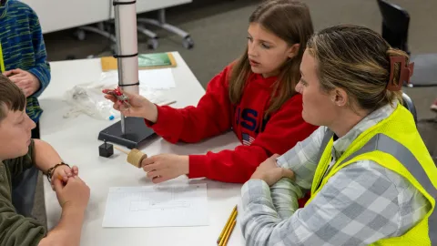 Students engage in hands-on STEM Learning during a field trip day at SURF.