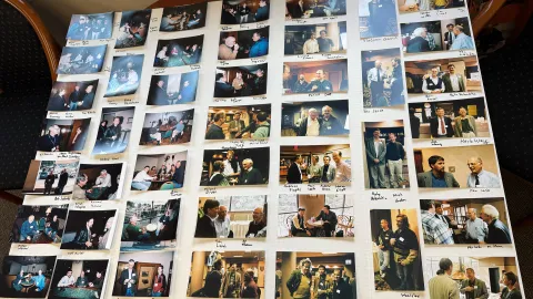 Multiple photos on a poster board captured by Dale Carter 